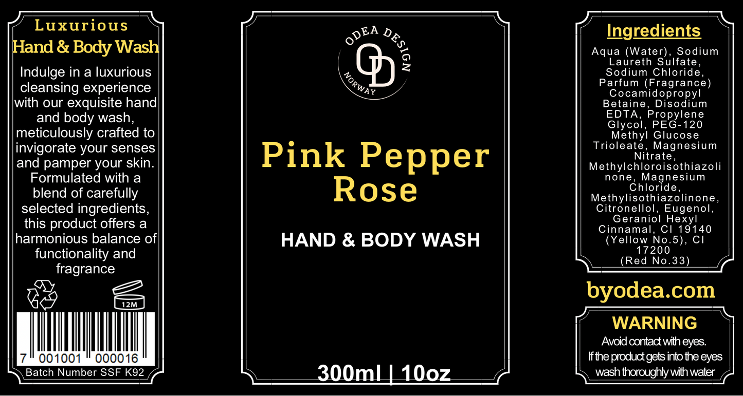 BY ODEA Pink Pepper & Rose hand & body wash