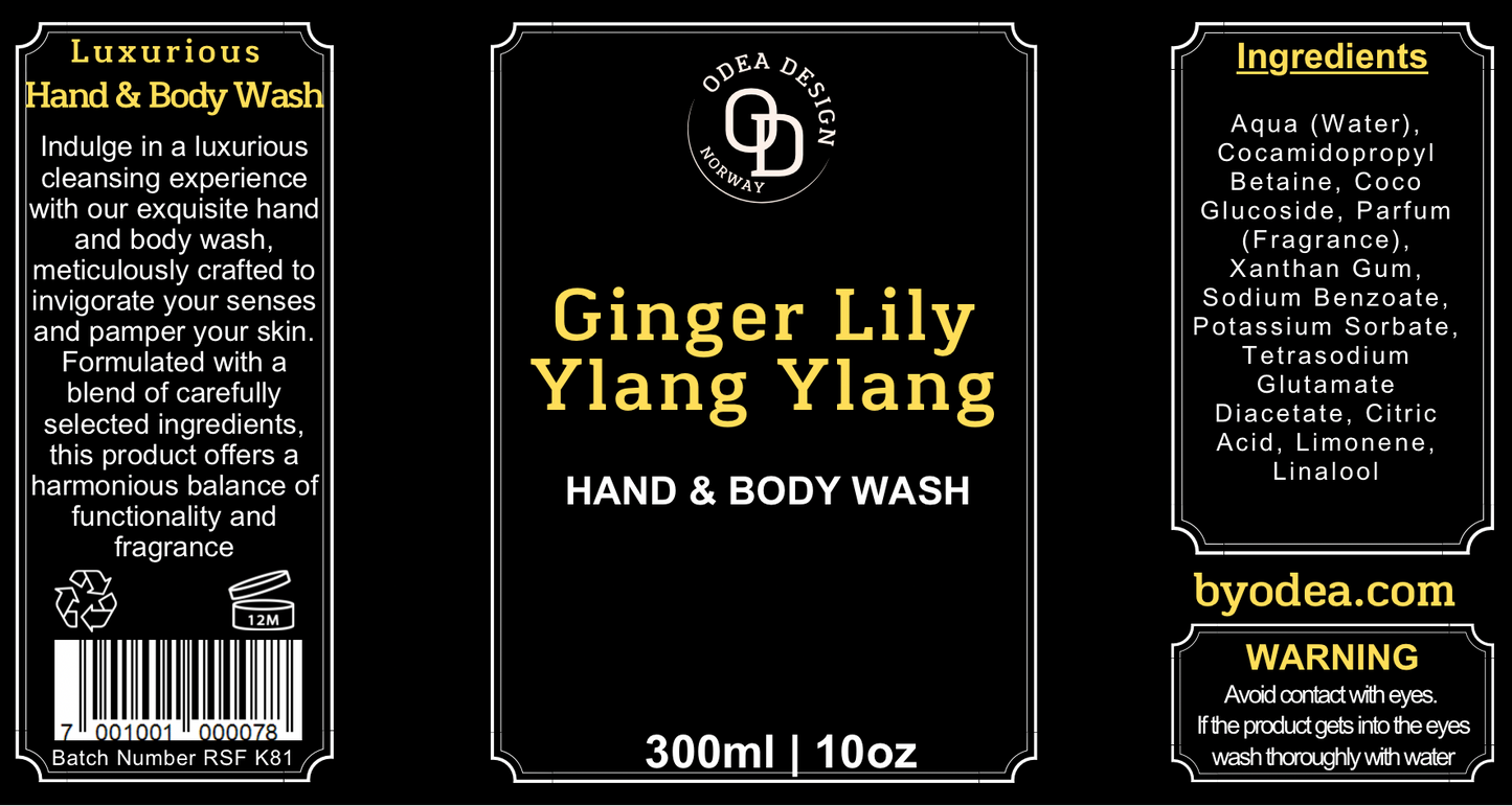 BY ODEA Gingerlily & Ylang Ylanag hand & body wash