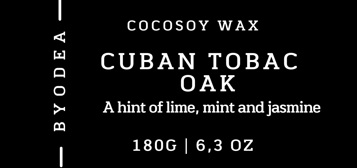 BY ODEA Cuban Tobacco & Oak duftlys, 180gr